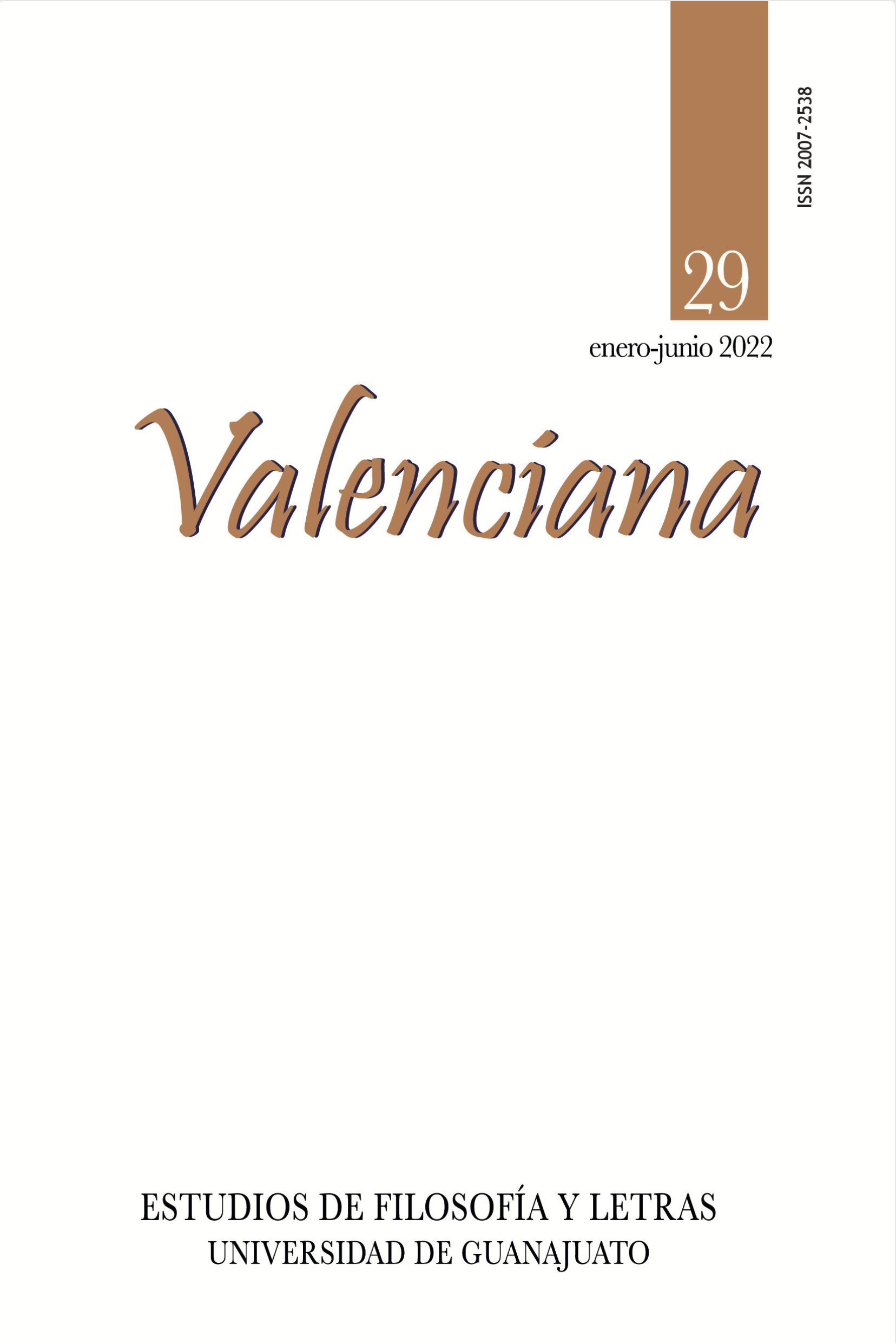 					Ver Núm. 29 (2022): Valenciana 29, enero-junio 2022
				