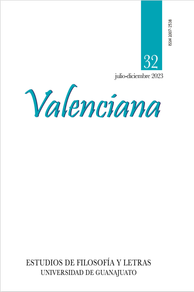 					Ver Núm. 32 (2023): Valenciana, julio-diciembre 2023
				