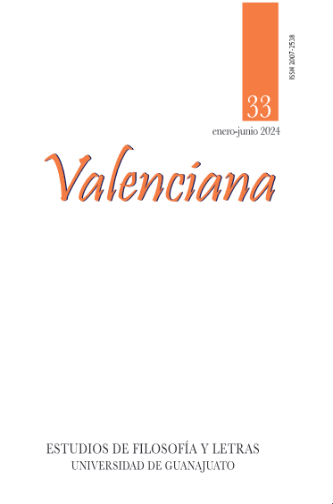 					Ver Núm. 33 (2024):  Valenciana, enero-junio 2024
				